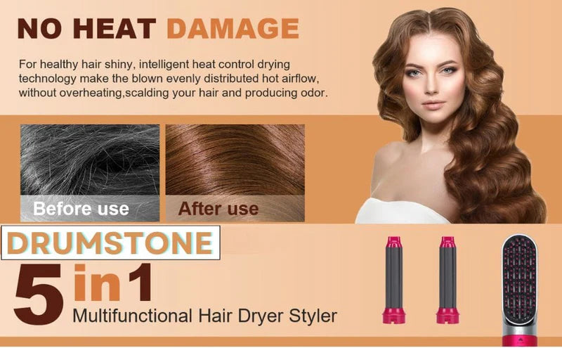 5 in 1 Hair Styler, Hot Air Brush, Airwrap Styler Electric Hair Styler