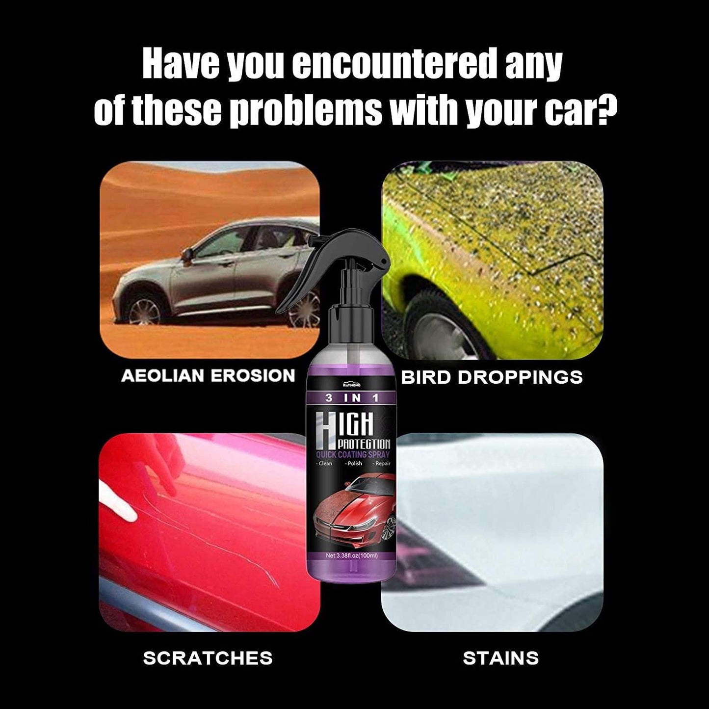 Powerful Car Coating Spray ( Pack Of 3 )