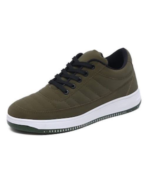 Men olive lace up sneakers